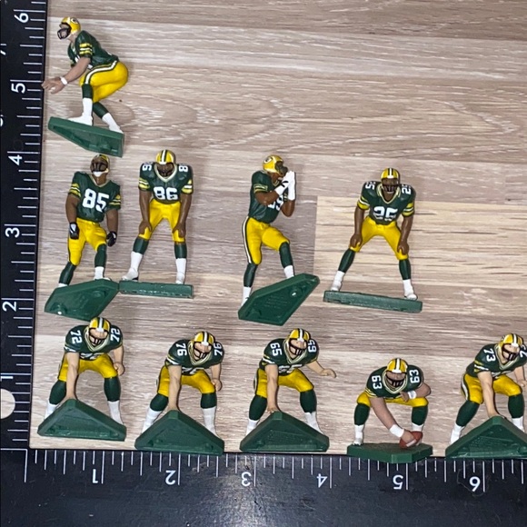 Green Bay Packers Vinatge mini figurines NFL football cake staring line up - Picture 6 of 9